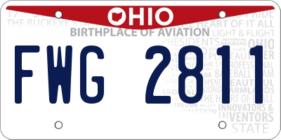 OH license plate FWG2811