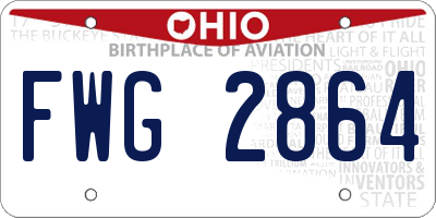 OH license plate FWG2864