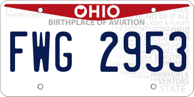 OH license plate FWG2953