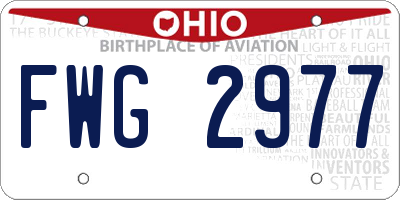 OH license plate FWG2977