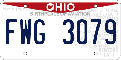 OH license plate FWG3079