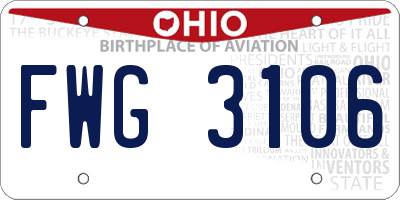 OH license plate FWG3106