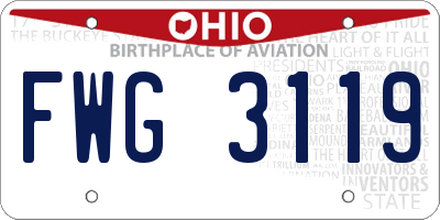 OH license plate FWG3119