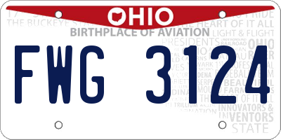 OH license plate FWG3124