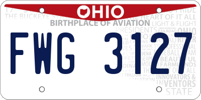 OH license plate FWG3127