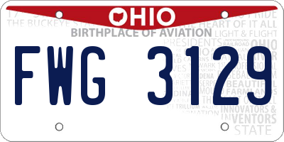 OH license plate FWG3129