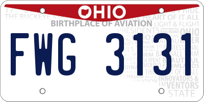 OH license plate FWG3131