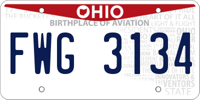 OH license plate FWG3134