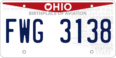 OH license plate FWG3138