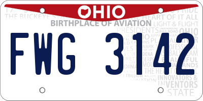 OH license plate FWG3142