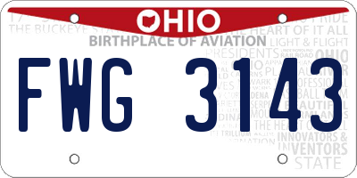 OH license plate FWG3143