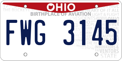 OH license plate FWG3145