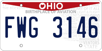 OH license plate FWG3146