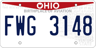 OH license plate FWG3148