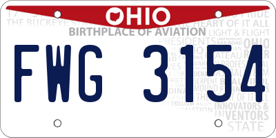 OH license plate FWG3154