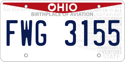 OH license plate FWG3155