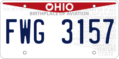 OH license plate FWG3157