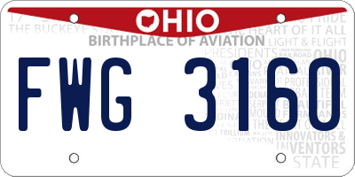 OH license plate FWG3160