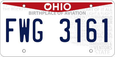 OH license plate FWG3161