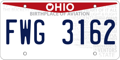 OH license plate FWG3162