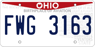 OH license plate FWG3163