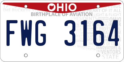 OH license plate FWG3164