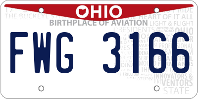 OH license plate FWG3166