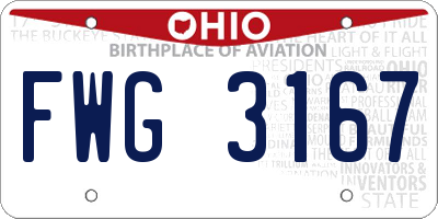 OH license plate FWG3167