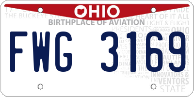 OH license plate FWG3169