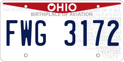 OH license plate FWG3172