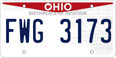 OH license plate FWG3173