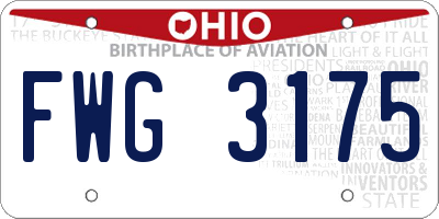 OH license plate FWG3175