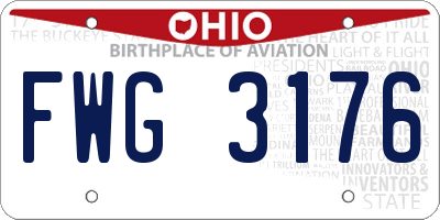 OH license plate FWG3176