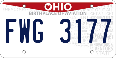 OH license plate FWG3177