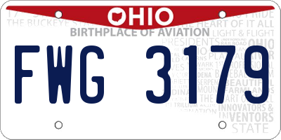 OH license plate FWG3179