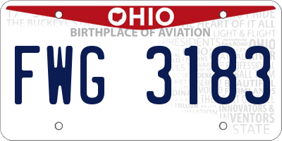 OH license plate FWG3183