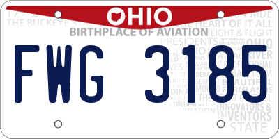 OH license plate FWG3185