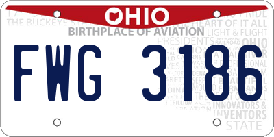 OH license plate FWG3186