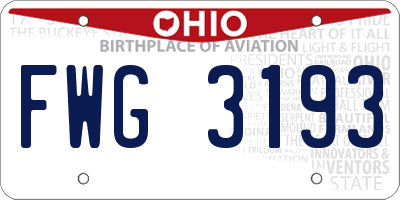 OH license plate FWG3193