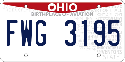 OH license plate FWG3195