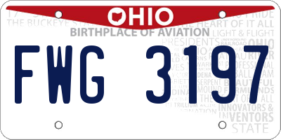 OH license plate FWG3197