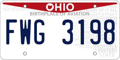 OH license plate FWG3198