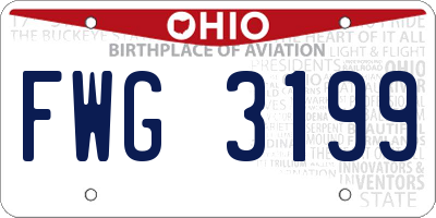 OH license plate FWG3199