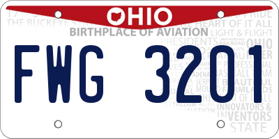 OH license plate FWG3201