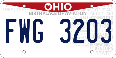 OH license plate FWG3203