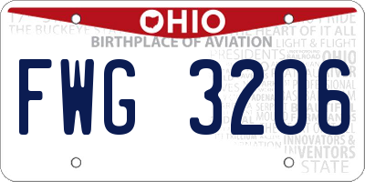 OH license plate FWG3206