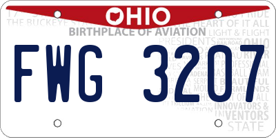 OH license plate FWG3207