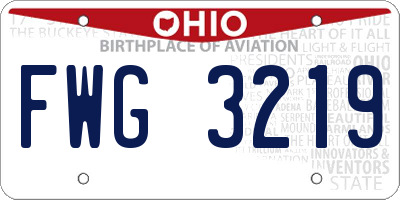 OH license plate FWG3219