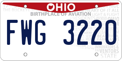 OH license plate FWG3220