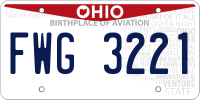 OH license plate FWG3221